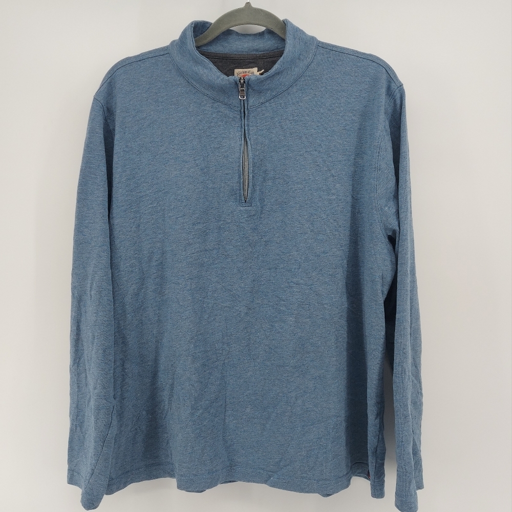 Faherty Movement Quarter Zip Men's Size XL Blue
